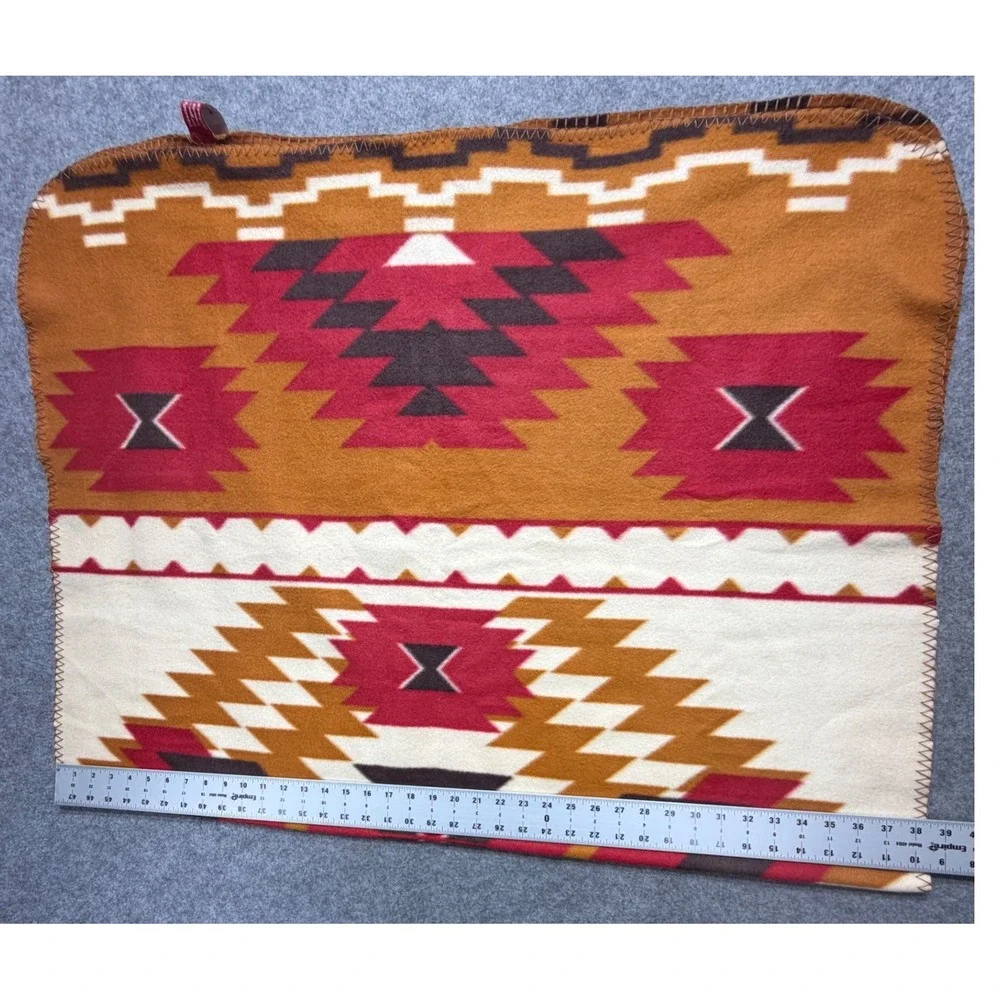 St. Labre Indian School Southwestern Fleece Blanket Geometric Throw Mustard